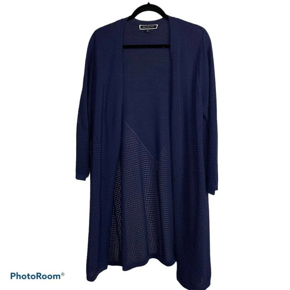 Melanie Lyne Open Front Duster Open Knit Cardigan - Picture 1 of 5